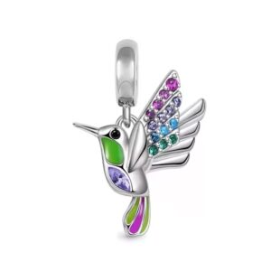 Charm Colibrí Arcoíris Zirconias Multicolor