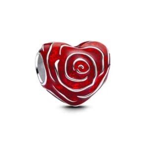 Charm Corazón de Rosa Roja