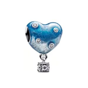 Charm Globo Corazón Azul